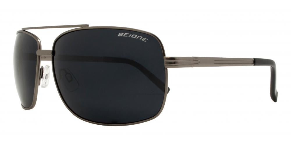 Wholesale - PL 3921 - Polarized Rectangular Aviator Metal Sunglasses - Dynasol Eyewear