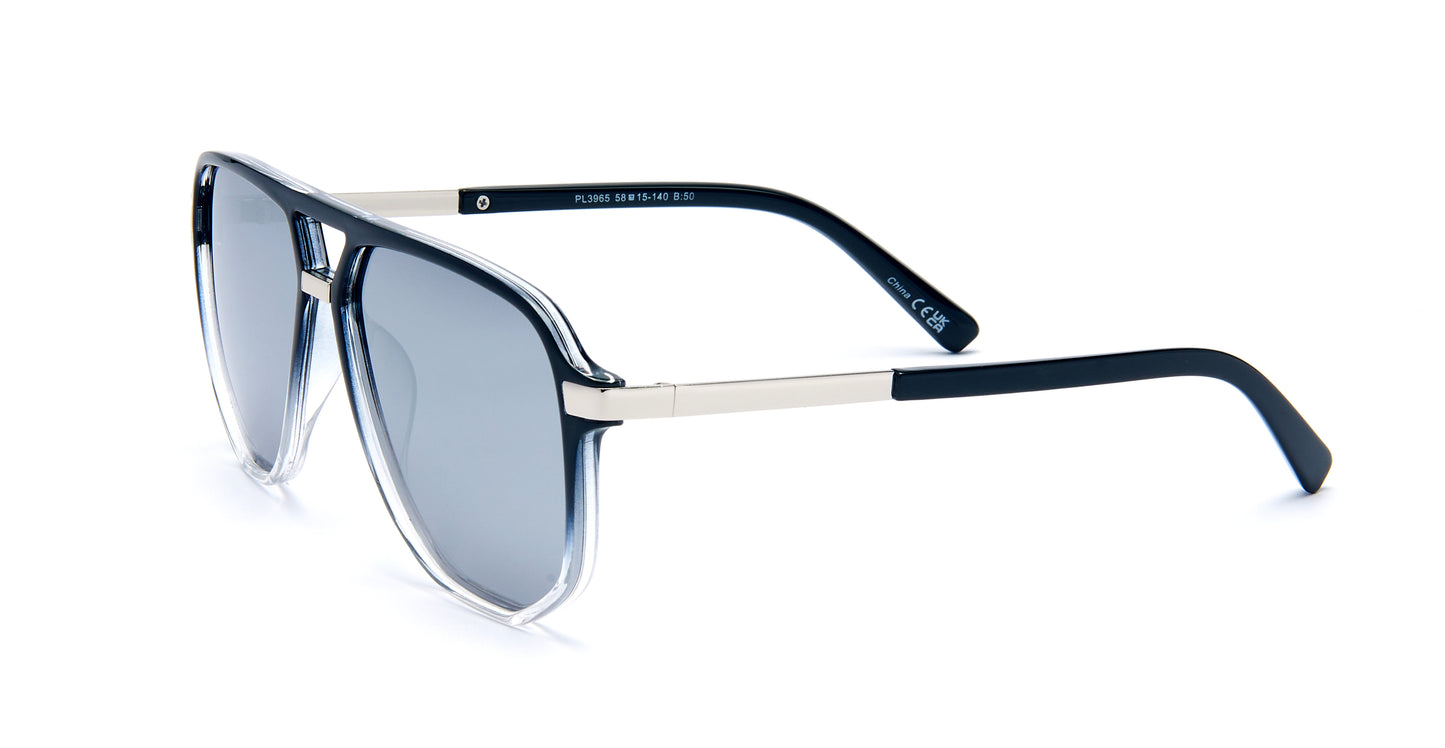 PL 3965 - Polarized Plastic Flat Top Sunglasses