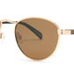 PL 3970 Metal Polarized Faux Wood Plastic Temple Sunglasses