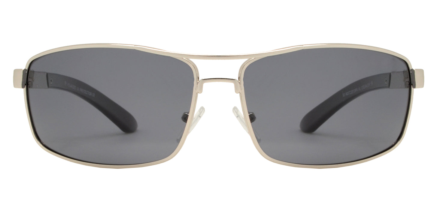 PL 5310 - Rectangular Sports Metal Polarized Sunglasses