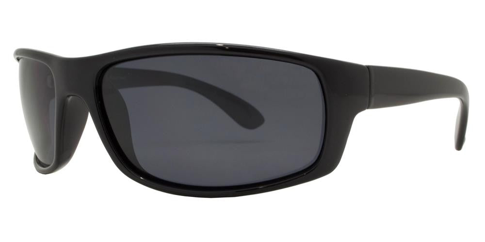 Lot of 12 - Classic Sports Plastic Wrap Around Polarized Sunglasses - PL 707 - Dynasol Eyewear