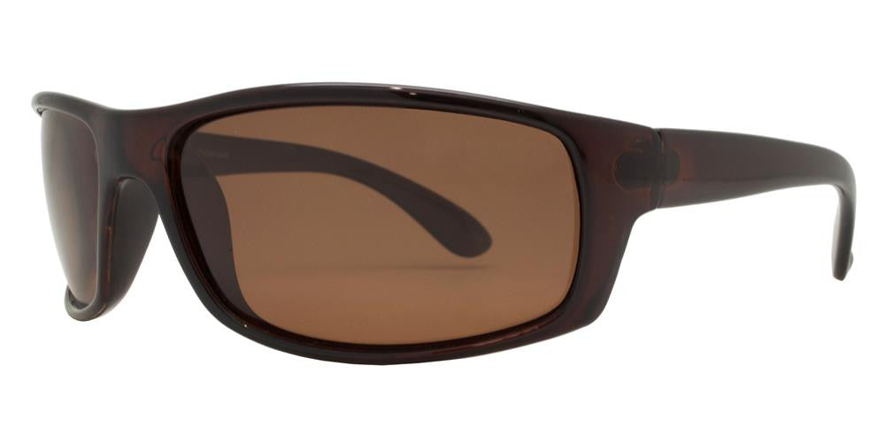 Lot of 12 - Classic Sports Plastic Wrap Around Polarized Sunglasses - PL 707 - Dynasol Eyewear
