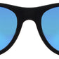 PL 7110 RVC - Classic Horn Rimmed Plastic Polarized Sunglasses with Color Mirror Lens
