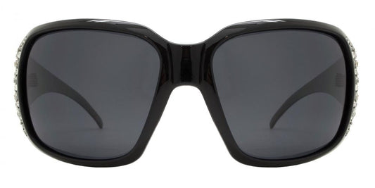 Wholesale - PL 7332 BX - Women's Oversize Square Polarized Sunglasses with Rhinestones - Dynasol Eyewear