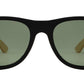 Wholesale - PL 7840 - Classic Horn Rimmed Bamboo Polarized Sunglasses with Metal Studs - Dynasol Eyewear