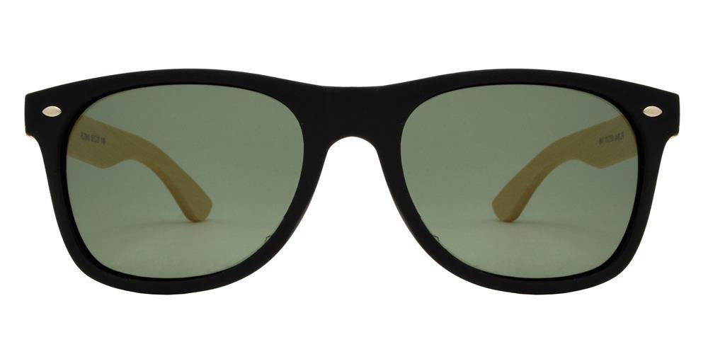 Wholesale - PL 7840 - Classic Horn Rimmed Bamboo Polarized Sunglasses with Metal Studs - Dynasol Eyewear