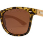 Wholesale - PL 7840 - Classic Horn Rimmed Bamboo Polarized Sunglasses with Metal Studs - Dynasol Eyewear