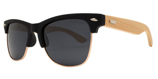 Wholesale - PL 7842 - Classic Half Frame Horn Rimmed Bamboo Polarized Sunglasses - Dynasol Eyewear