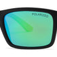 PL 7843 - Rectangular Sports Horn Rimmed Bamboo Polarized Sunglasses