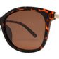 PL 8107 - Fashion Horn Rimmed with Rhinestone Temple Polarized Plastic Sunglasses