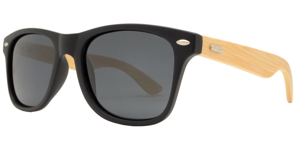 Wholesale - PL 2012 - Polarized Bamboo Classic Horn Rimmed Sunglasses - Dynasol Eyewear