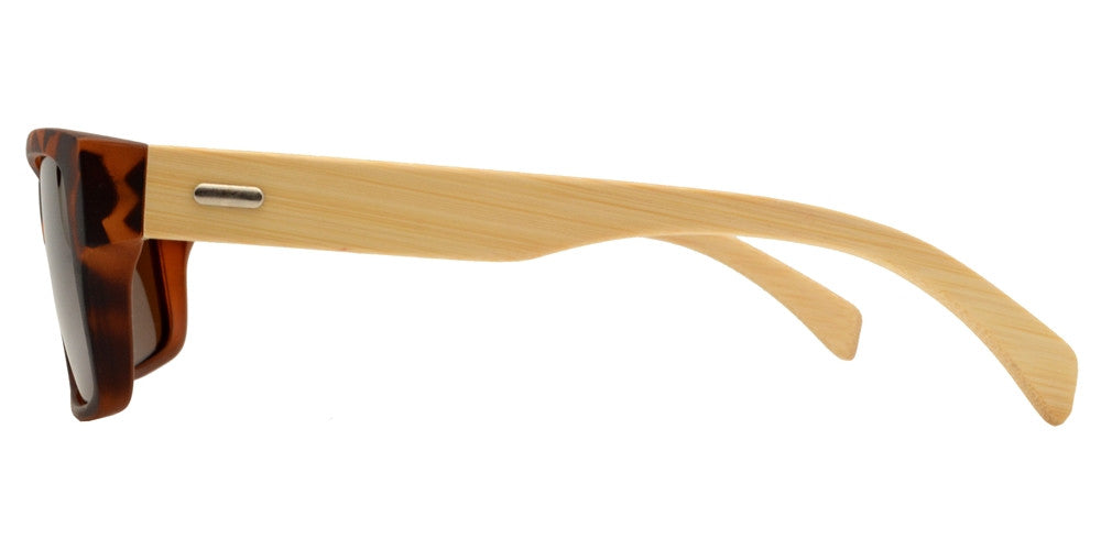 Wholesale - PL 2013 - Polarized Bamboo Rectangular Sport Sunglasses - Dynasol Eyewear