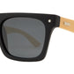 Wholesale - PL 2014 - Polarized Bamboo Rectangular Flat Top Sunglasses - Dynasol Eyewear