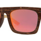 Wholesale - PL 2014 RVC - Polarized Bamboo Rectangular Flat Top with Color Mirror Lens Sunglasses - Dynasol Eyewear