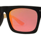 Wholesale - PL 2014 RVC - Polarized Bamboo Rectangular Flat Top with Color Mirror Lens Sunglasses - Dynasol Eyewear