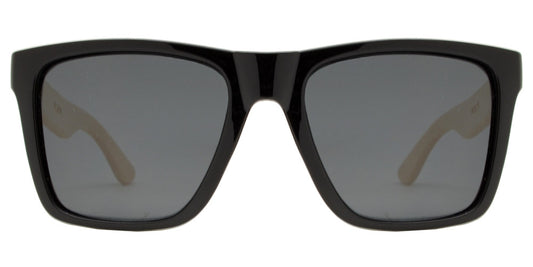 Wholesale - PL 2016 - Polarized Bamboo Square Horn Rimmed Sunglasses - Dynasol Eyewear
