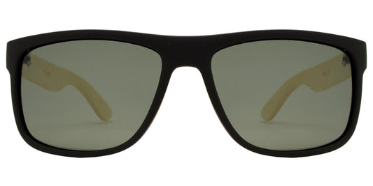 Wholesale - PL 2017 - Polarized Bamboo Horn Rimmed Classic Square Sunglasses - Dynasol Eyewear