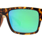 Wholesale - PL 2019 RVC - Polarized Bamboo Horn Rimmed Rectangular with Color Mirror Lens Sunglasses - Dynasol Eyewear