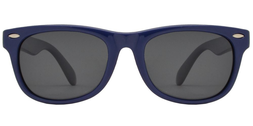 Wholesale - PL 3007 - Polarized Kids TR90 Rubber Classic Horn Rimmed Sunglasses - Dynasol Eyewear