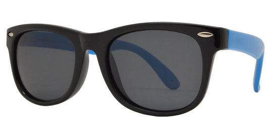 Wholesale - PL 3007 - Polarized Kids TR90 Rubber Classic Horn Rimmed Sunglasses - Dynasol Eyewear