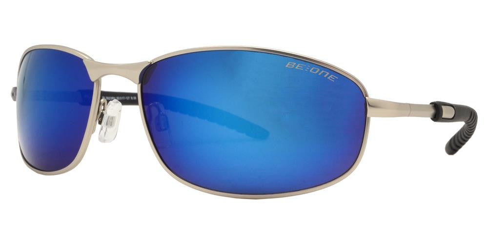 Wholesale - PL 3623 RVC - Polarized Men Rectangular Sport with Color Mirror Lens Metal Sunglasses - Dynasol Eyewear