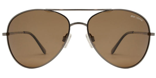 Wholesale - PL 3900 - Polarized Brow Bar Aviator Metal Sunglasses - Dynasol Eyewear