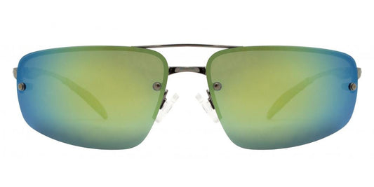 Wholesale - PL 3912 RVC -Polarized Men Rimless Rectangular Sport with Color Mirror Lens Metal Sunglasses - Dynasol Eyewear