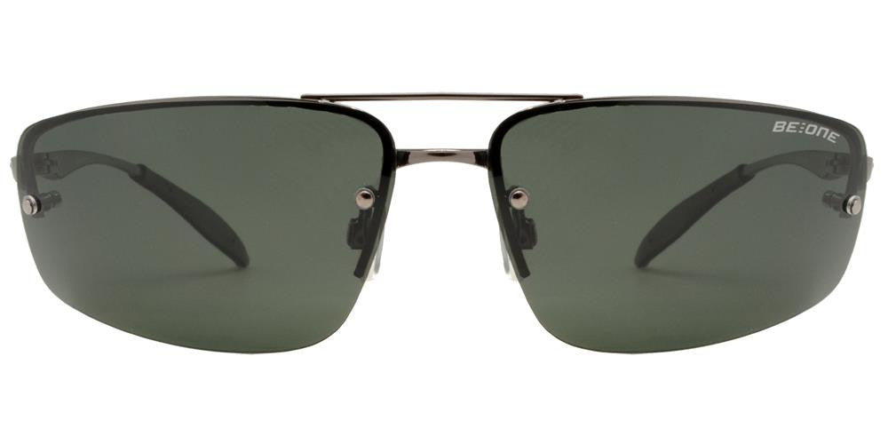 Wholesale - PL 3912 - Polarized Men Rimless Rectangular Sport Metal Sunglasses - Dynasol Eyewear
