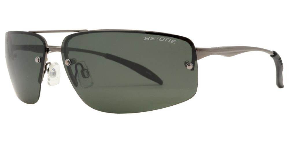 Wholesale - PL 3912 - Polarized Men Rimless Rectangular Sport Metal Sunglasses - Dynasol Eyewear