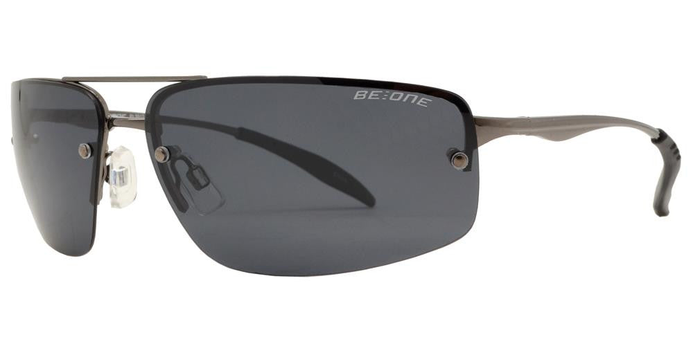 Wholesale - PL 3912 - Polarized Men Rimless Rectangular Sport Metal Sunglasses - Dynasol Eyewear