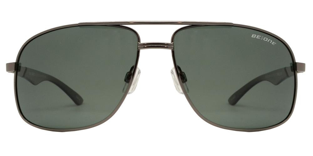 Wholesale - PL 3916 - Polarized Men Square Aviator with Brow Bar Metal Sunglasses - Dynasol Eyewear