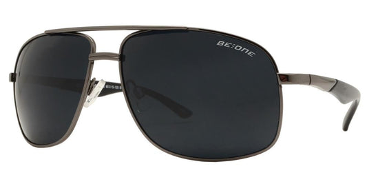 Wholesale - PL 3916 - Polarized Men Square Aviator with Brow Bar Metal Sunglasses - Dynasol Eyewear