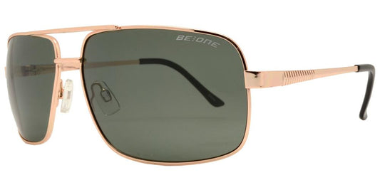 Wholesale - PL 3928 - Polarized Square Aviator with Brow Bar Metal Sunglasses - Dynasol Eyewear