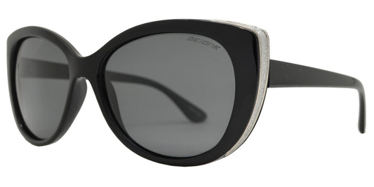 Wholesale - PL 3943 - Classic Polarized Plastic Cat Eye Glitter Sunglasses - Dynasol Eyewear