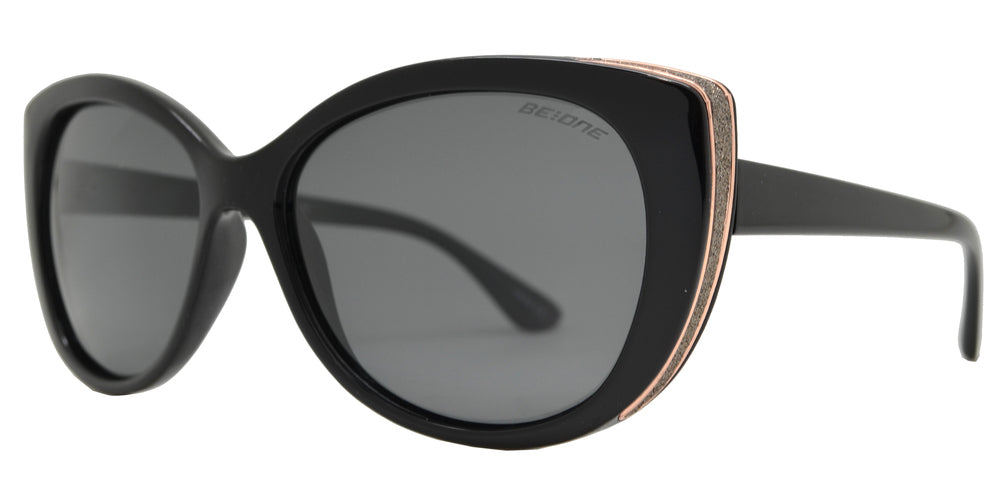 Wholesale - PL 3943 - Classic Polarized Plastic Cat Eye Glitter Sunglasses - Dynasol Eyewear