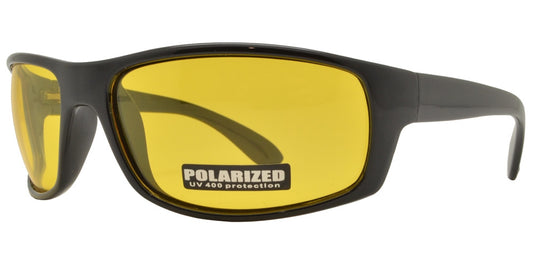Wholesale - PL 707 NV - Classic Sports Plastic Wrap Around Polarized Sunglasses with Night Vision - Dynasol Eyewear