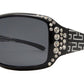 Wholesale - PL 7420 - Women's Polarized Square Sunglasses with Rhinestones and Pattern Temple - Dynasol Eyewear