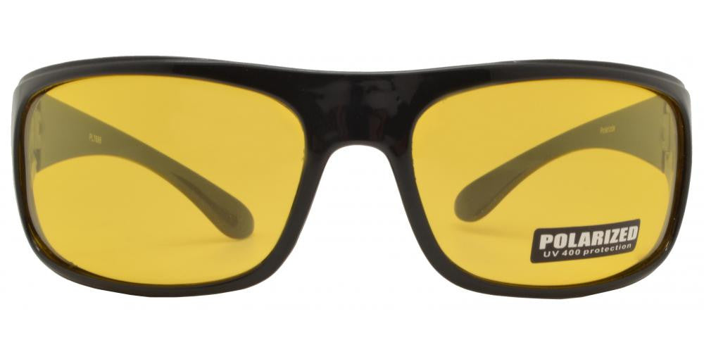 Wholesale - PL 7688 NV - Plastic Sports Wrap Around Polarized Night Vision Sunglasses - Dynasol Eyewear