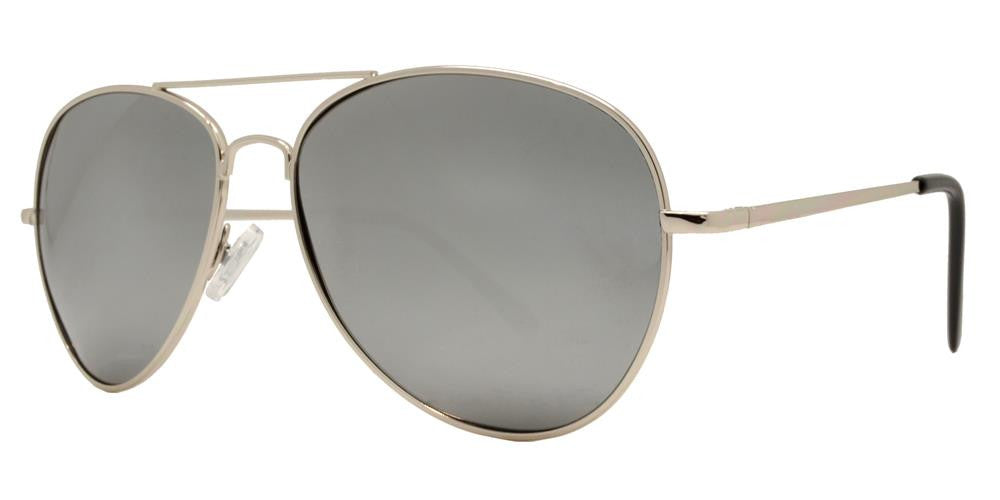 Wholesale - PL 9090 Chrome - Chrome Metal Metal Shaped Polarized Sunglasses with Mirror Lens - Dynasol Eyewear