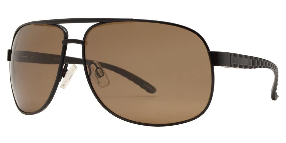 Wholesale - PL 955 - Aluminum Sports Aviator Polarized Sunglasses - Dynasol Eyewear