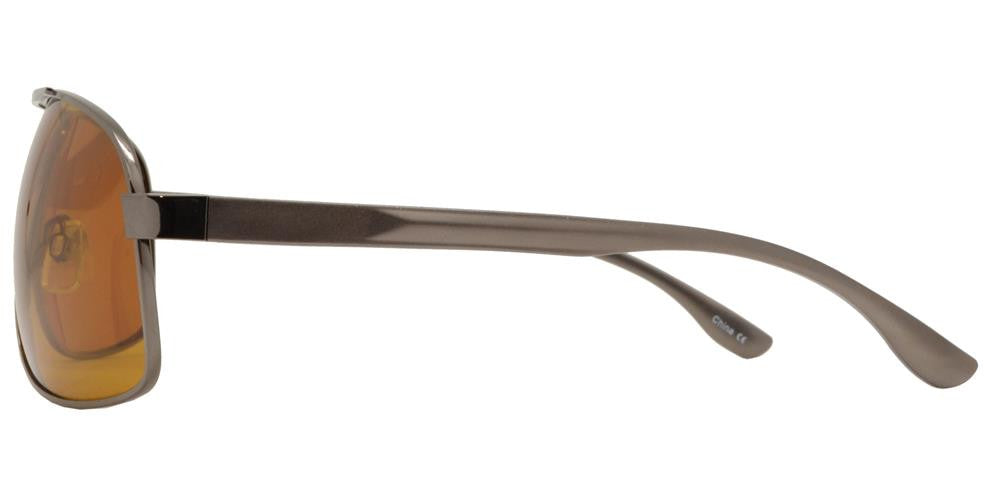 Wholesale - PL 963 - Aluminum Square Aviator Polarized Sunglasses - Dynasol Eyewear