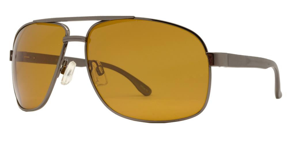 Wholesale - PL 963 - Aluminum Square Aviator Polarized Sunglasses - Dynasol Eyewear