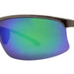Wholesale - PL 983 RVC - Aluminum Rectangular Half Rimmed Sports Rimless Polarized Sunglasses with Color Mirror Lens - Dynasol Eyewear
