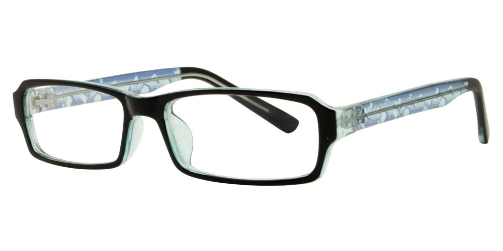Wholesale - PZ 1307 - Rectangular Clear Lens Plastic Sunglasses - Dynasol Eyewear