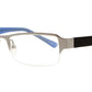 Wholesale - PZ 8736 ST - Half Rimmed Clear Lens Stainless Steel Sunglasses - Dynasol Eyewear