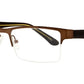 Wholesale - PZ 8737 ST - Half Rimmed Clear Lens Stainless Steel Sunglasses - Dynasol Eyewear