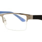 Wholesale - PZ 8737 ST - Half Rimmed Clear Lens Stainless Steel Sunglasses - Dynasol Eyewear