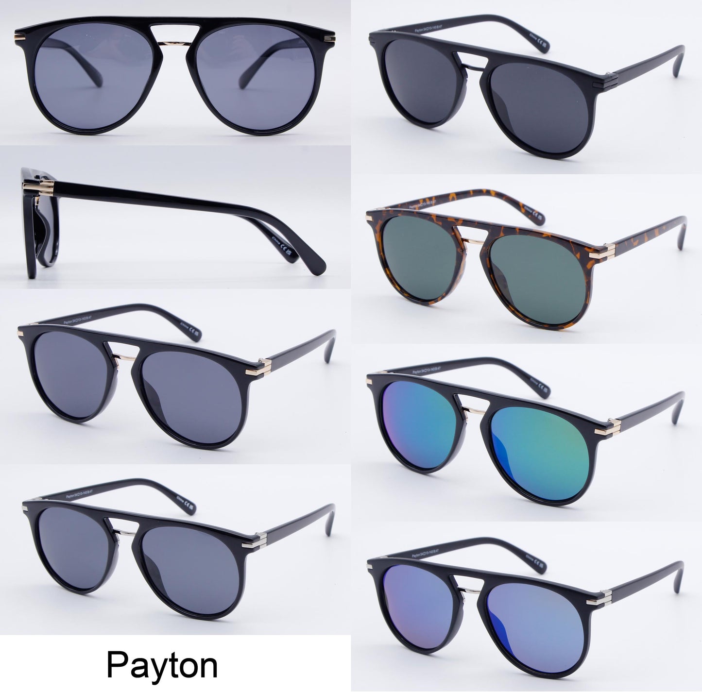 PL Payton - Polarized Flat Top Aviator Plastic Sunglasses