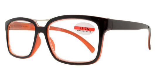 Wholesale - RS 1145 - Modern Horn Rimmed with Brow Bar Plastic Reading Glasses - Dynasol Eyewear