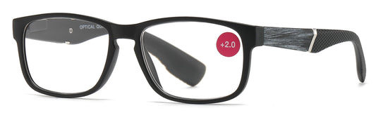 RS 1208 - Plastic Rectangular Reading Glasses with Spring Hinge